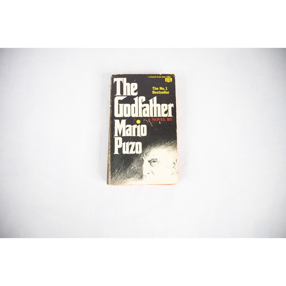 Mario Puzo The Godfather Book Vintage Paperback Black Good First‎ Fawcett Crest